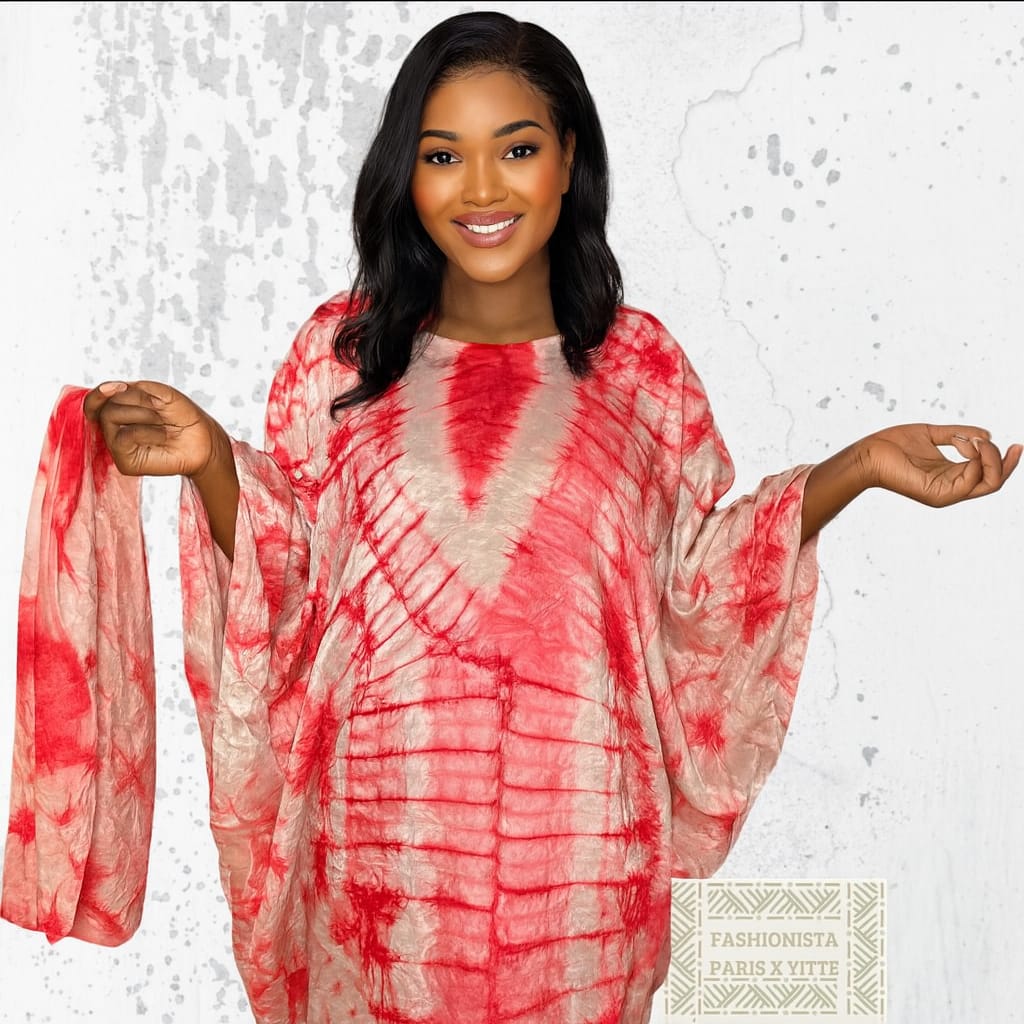 Robe en soie kampala rose et blanc