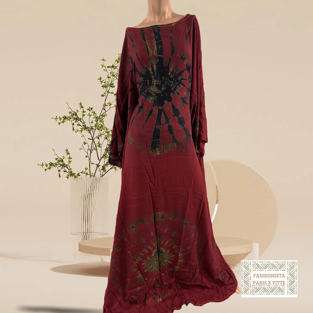 Robe melhfa rouge et noire
