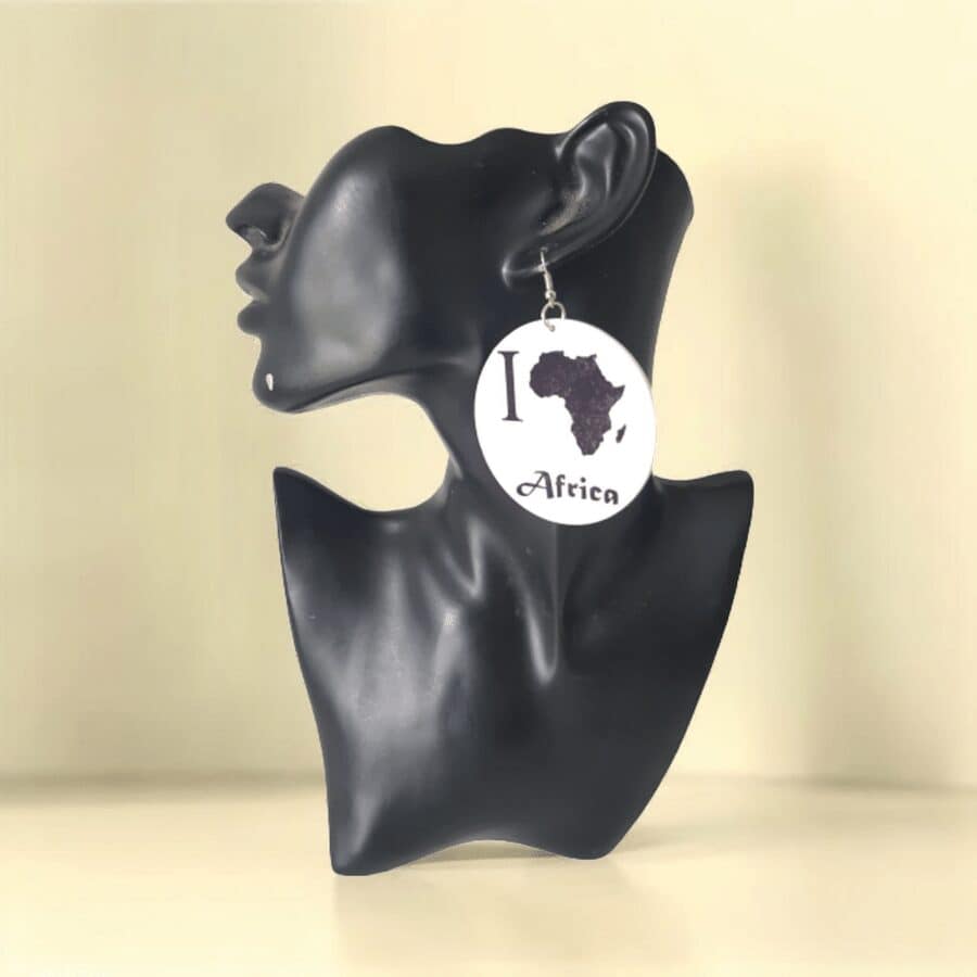 Boucles d'oreilles carte d'afrique