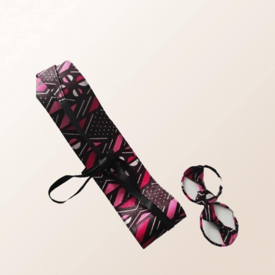 Ceinture Obi en wax + boucles assorties