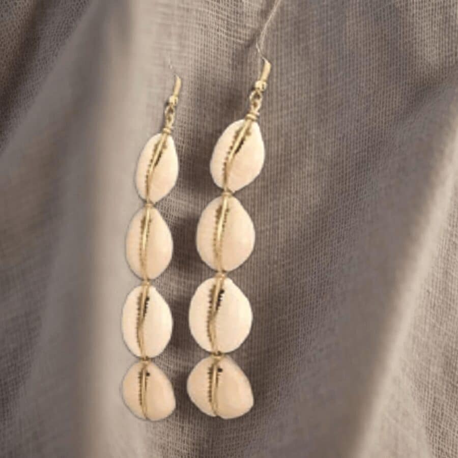 Boucles d'oreilles cauris