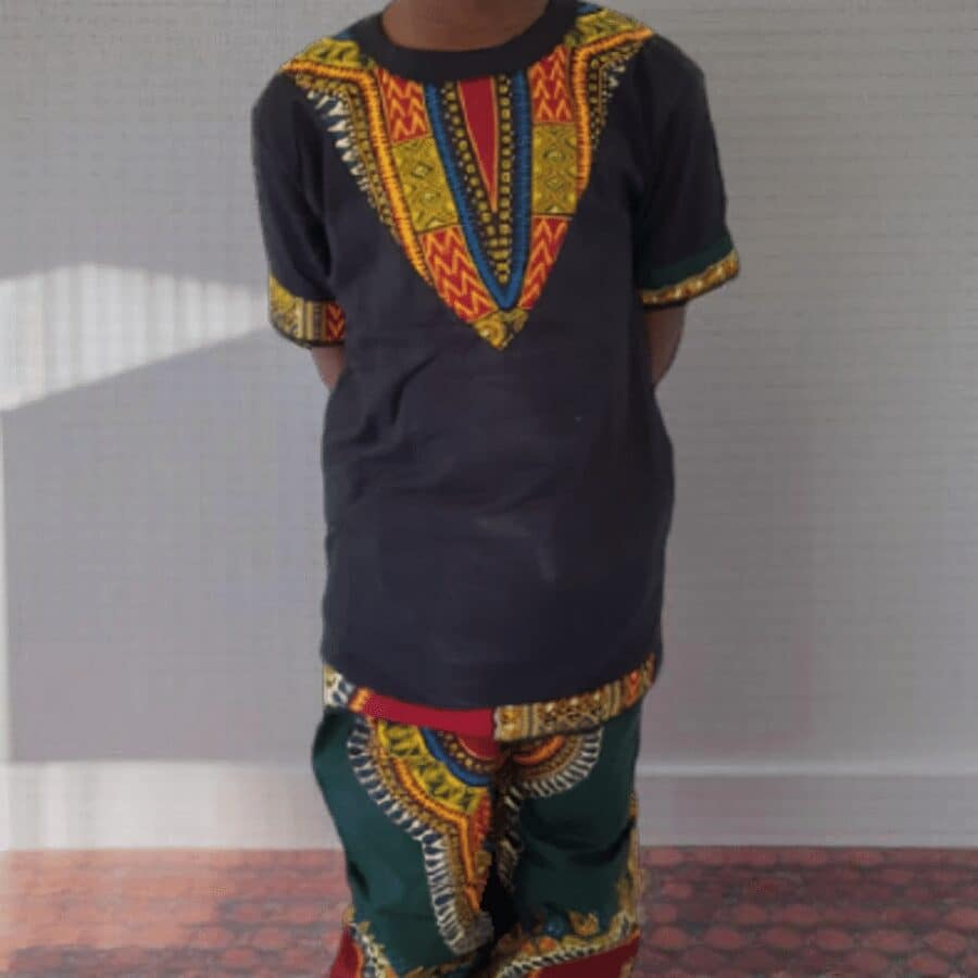 Ensemble t-shirt + pantalon dashiki
