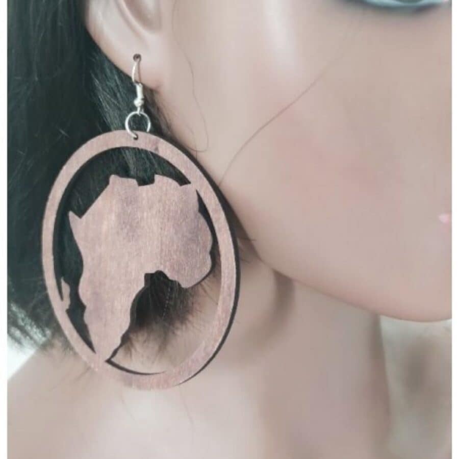 Boucles d'oreilles carte d'afrique