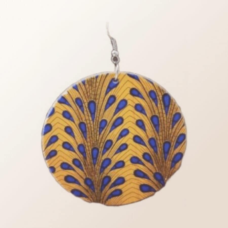 Boucles d'oreilles imprimées wax