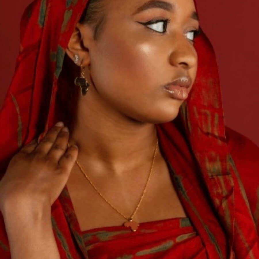 Boucles d'oreilles carte d'afrique