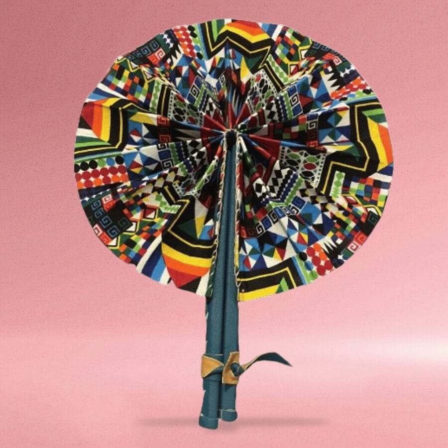 Eventail Bakelia Les tons multicolore