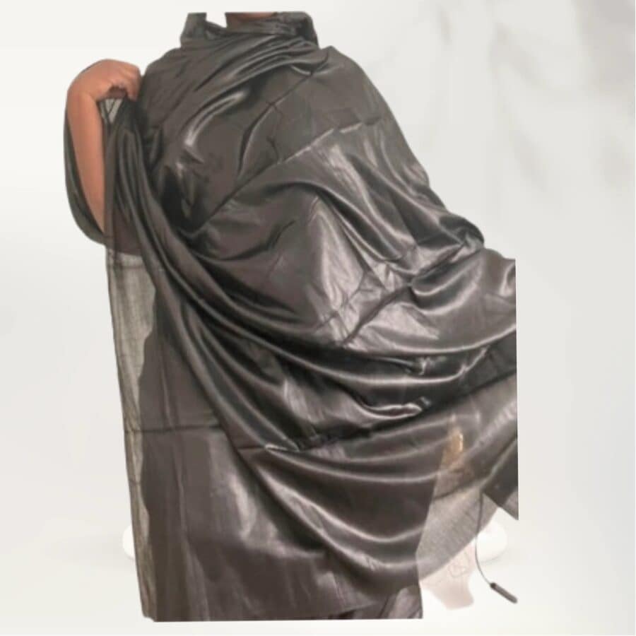 Melhfa couleur unie noire