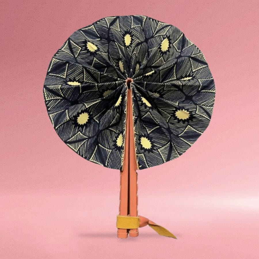 Eventail Bakelia Les tons bleus