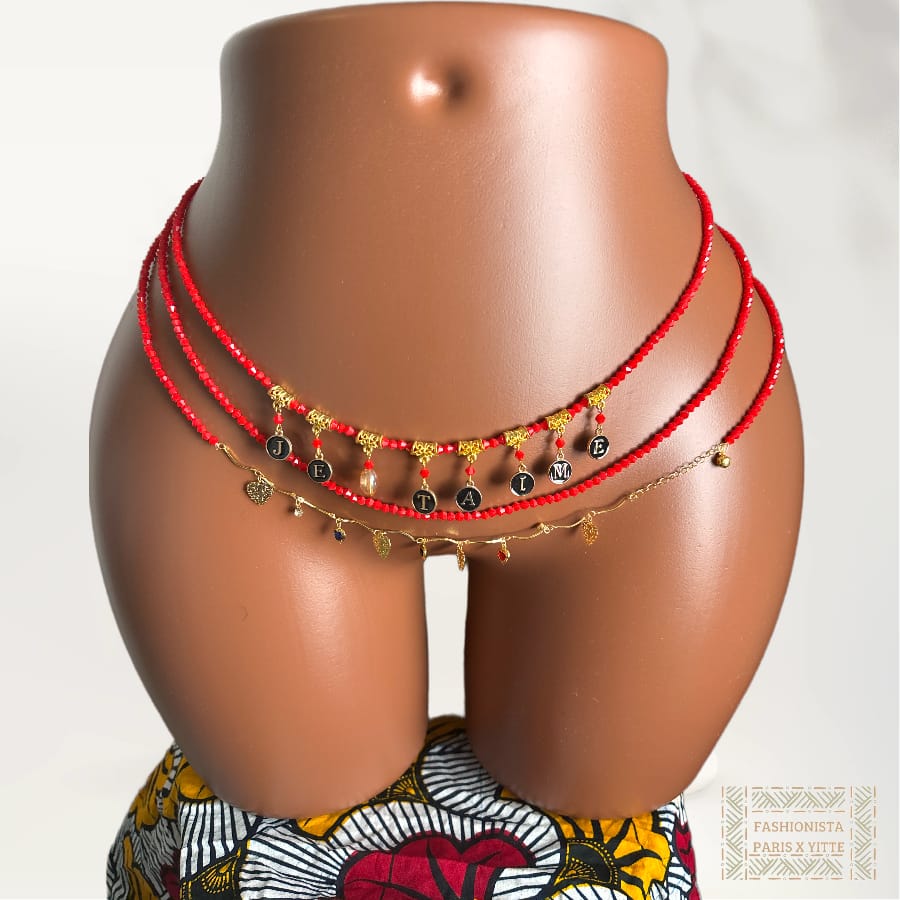 Chaine de taille, baya "Je t'aime"