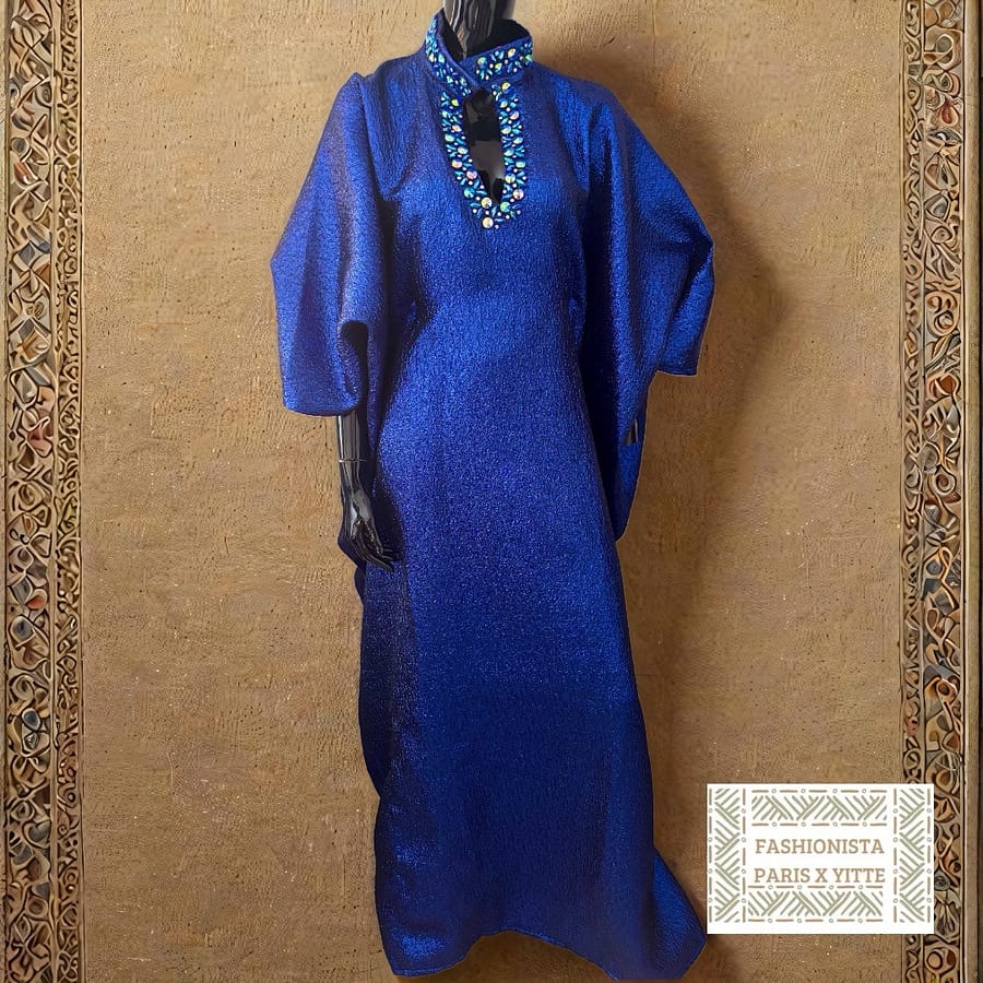 Robe brocard bleue