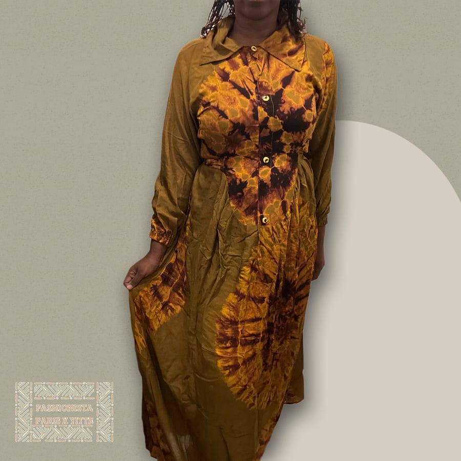 Robe longue en tissu Melhfa