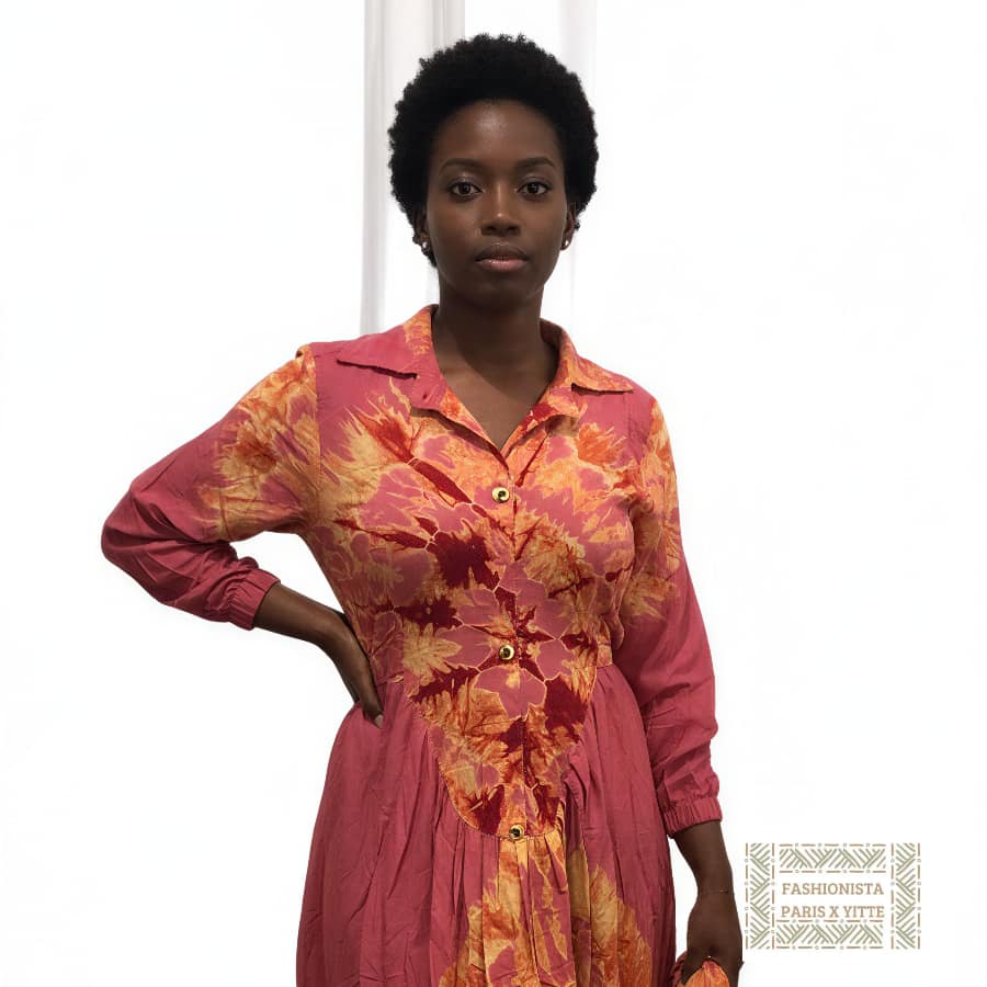 Robe melhfa rose et orange