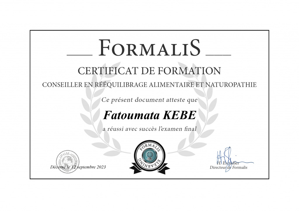 Certification naturopathie Yitté