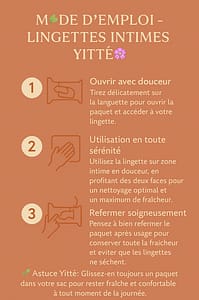 Mode d'emploi lingettes intimes