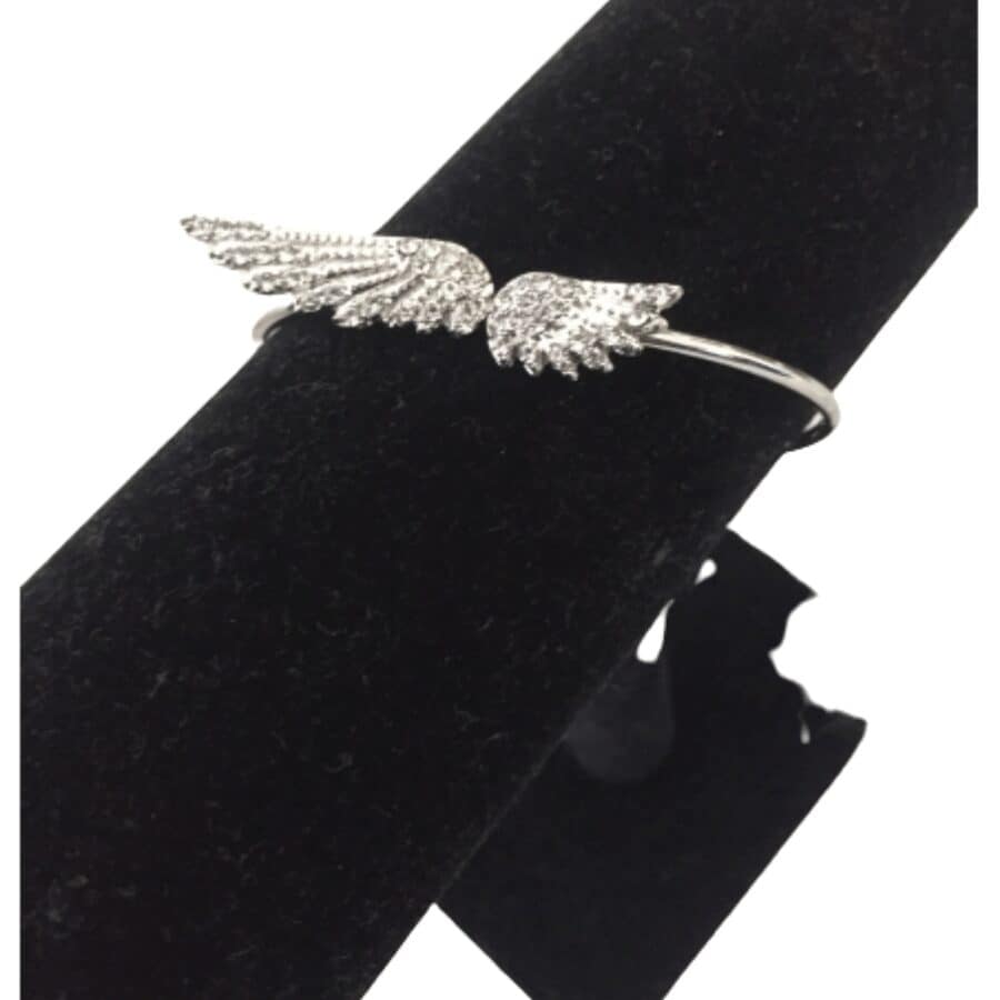 Bracelet argenté ailes d’ange