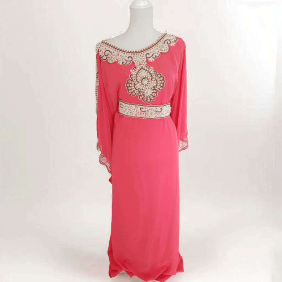 Robe perlee rose