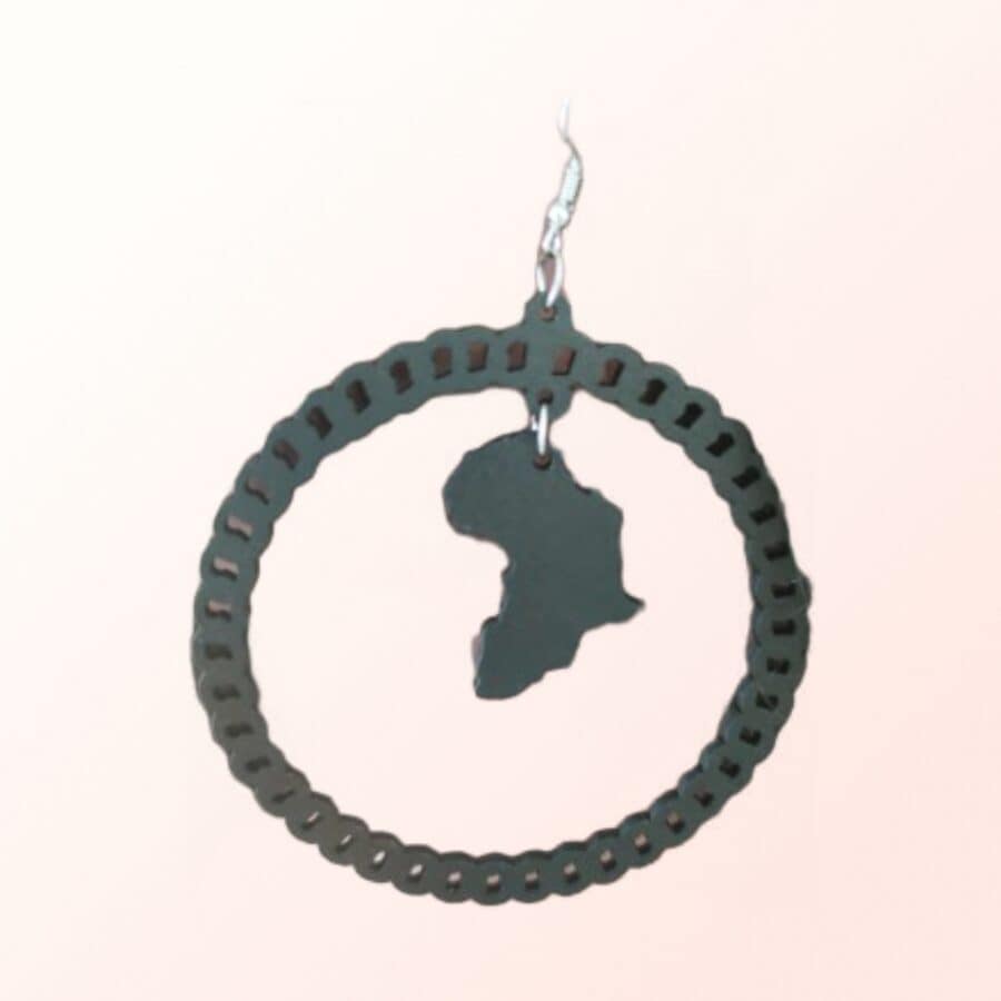 Boucles d'oreilles carte d'afrique