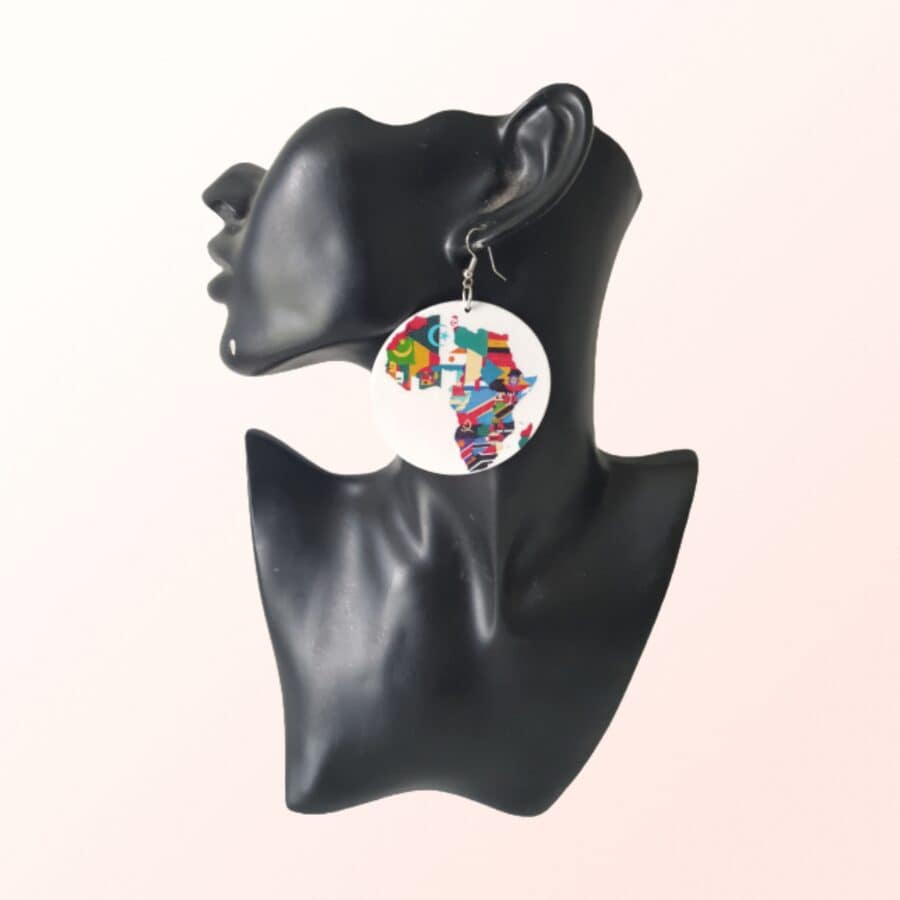 Boucles d'oreilles carte d'afrique