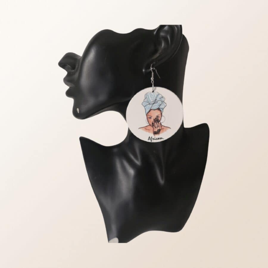 Boucles d'oreilles femme africaine