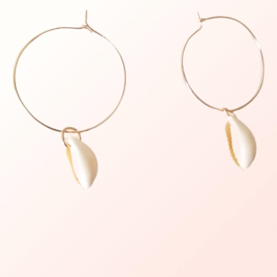 Boucles d'oreilles cauris