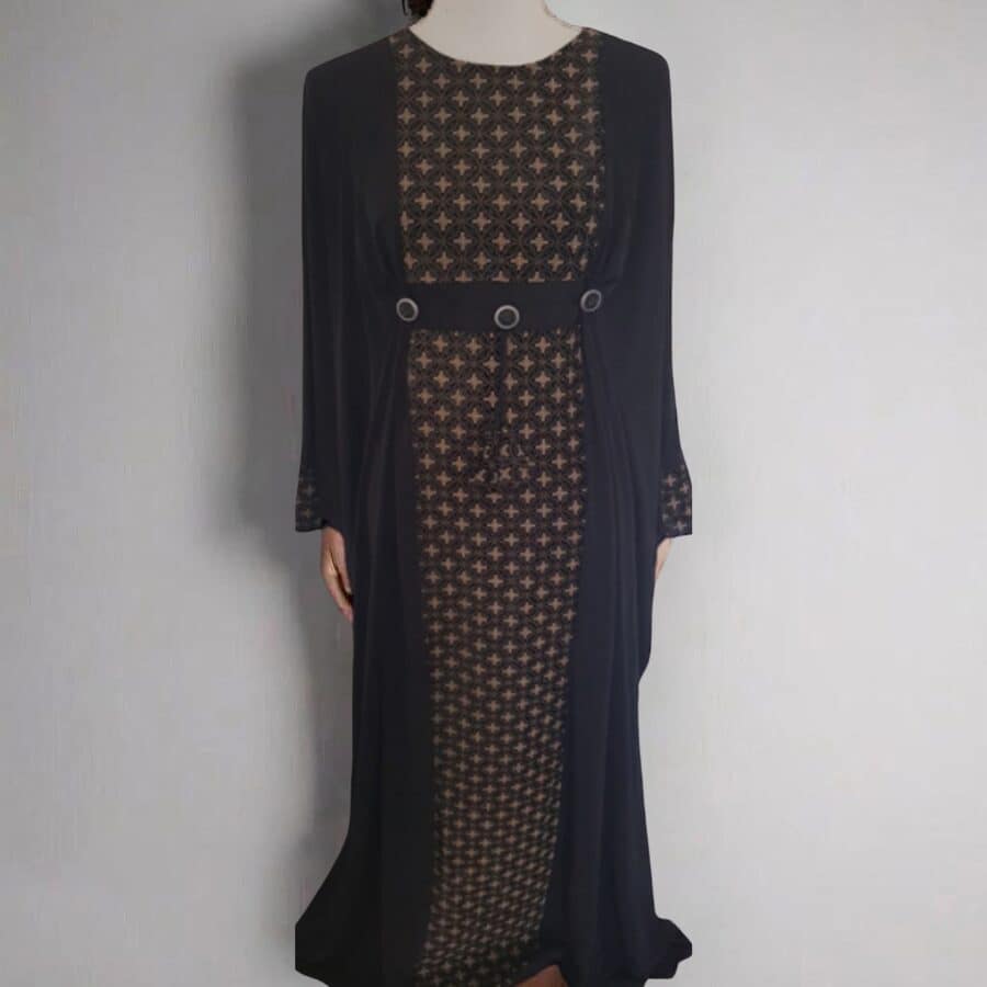 Abaya noire et dorée
