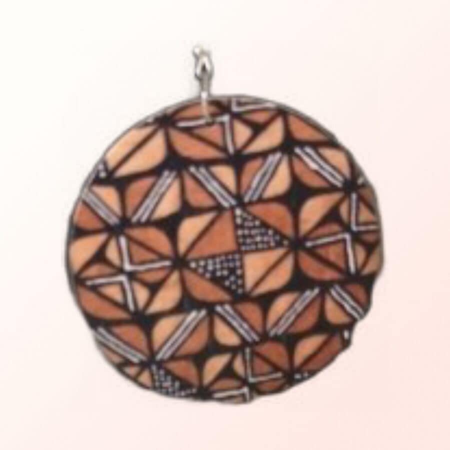 Boucles d'oreilles motif bogolan