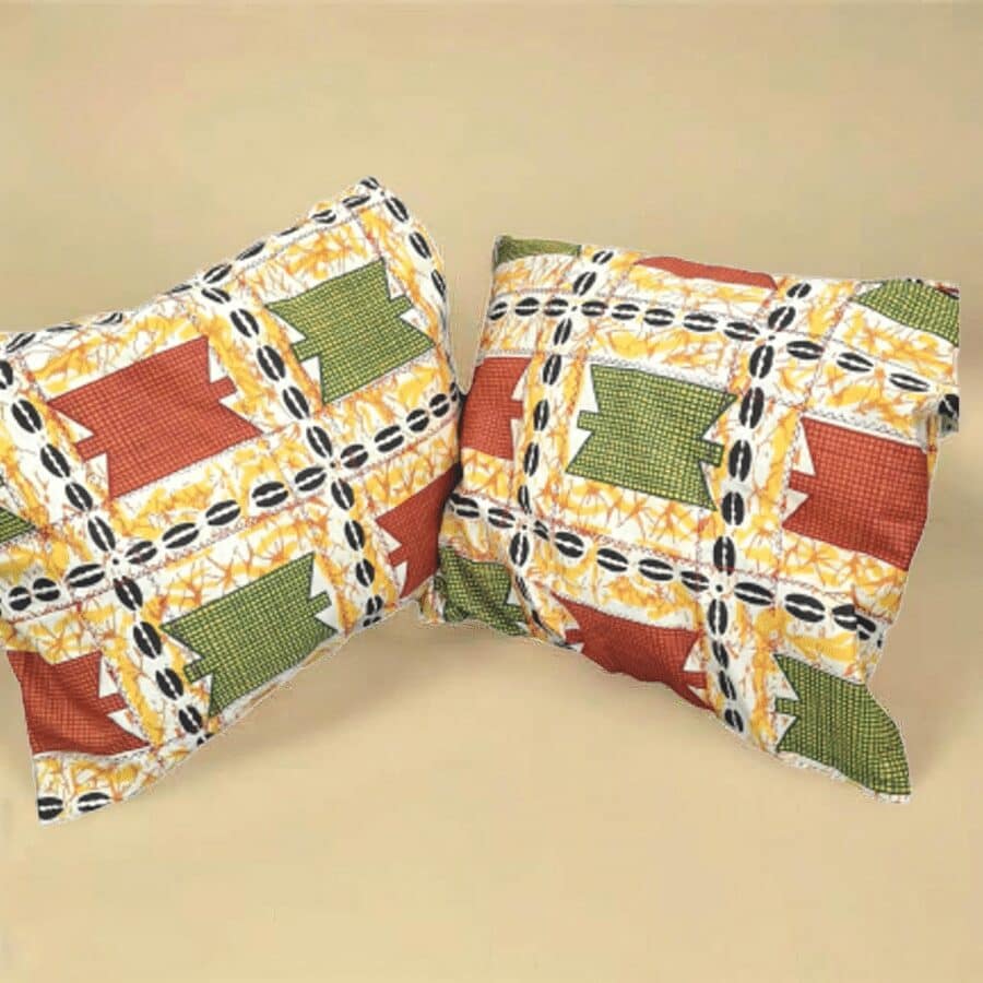 Lot de 2 Housses de coussin Cauris