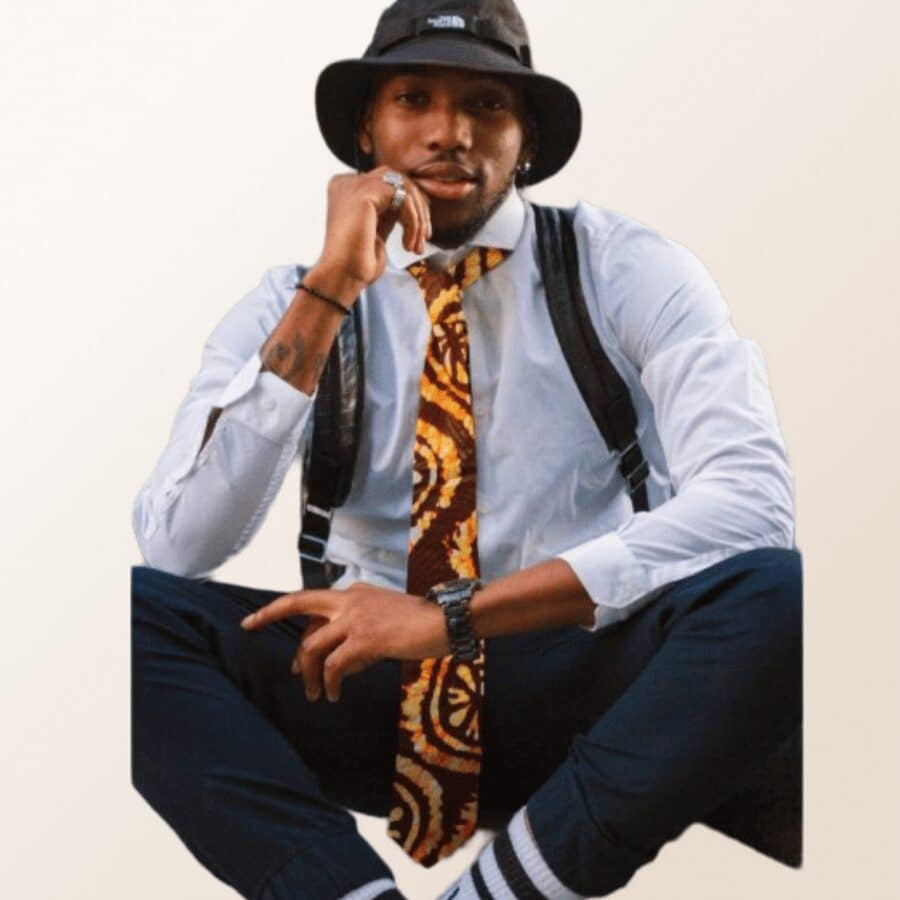 Ensemble cravate + serviette en wax