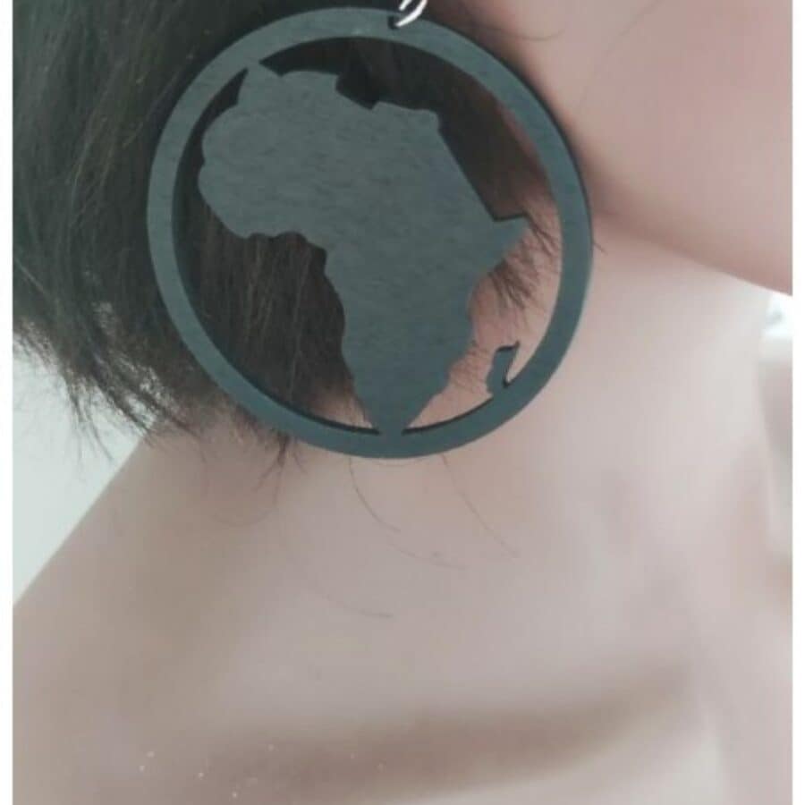 Boucles d'oreilles carte d'afrique