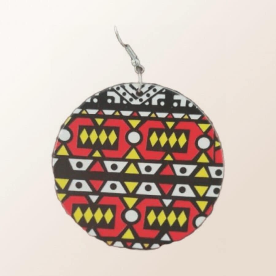 Boucles d'oreilles imprimées wax