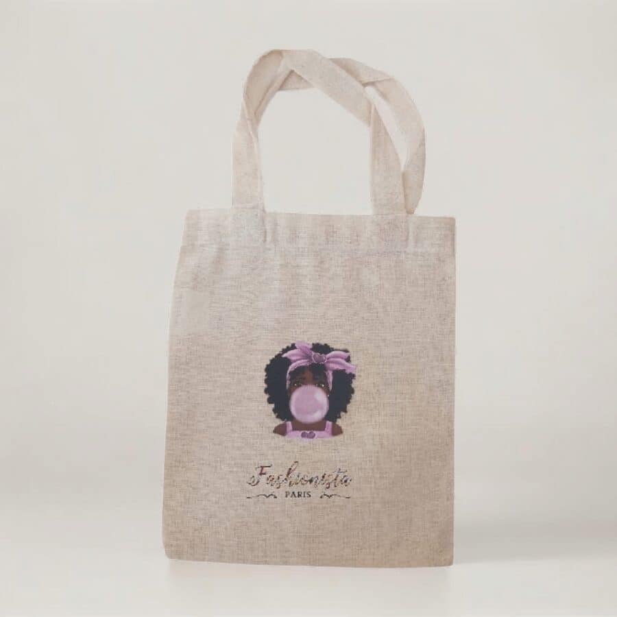 Mini totebag femme africaine