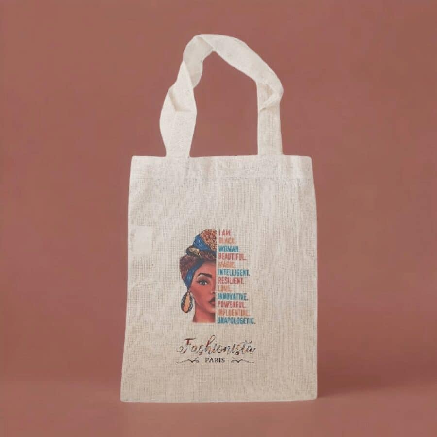 Mini totebag femme africaine