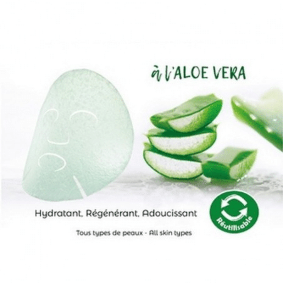 Masque visage Konjac naturel hydratant à l’aloé vera