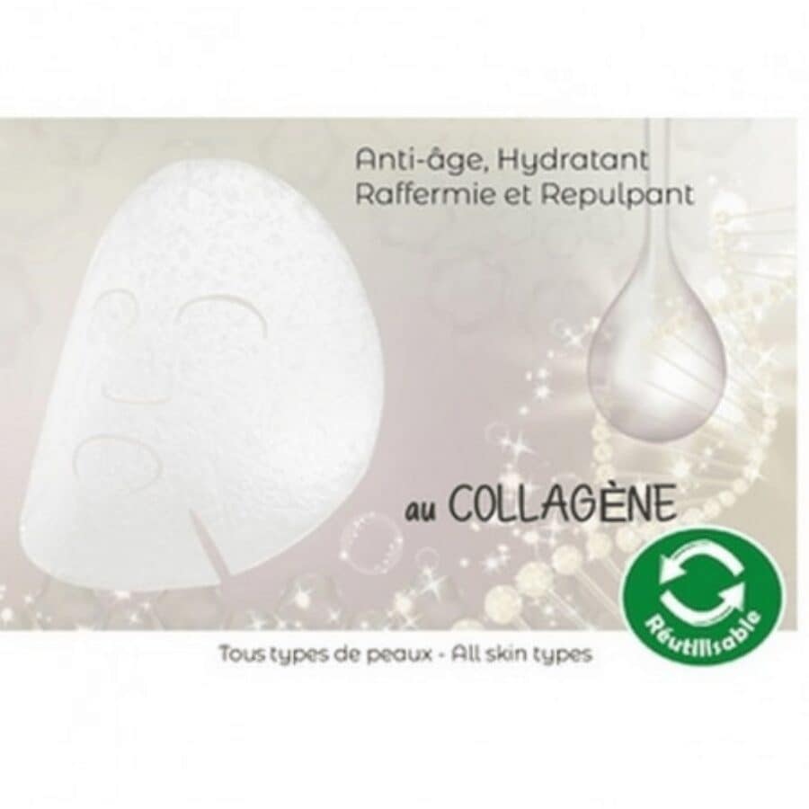 Masque visage Konjac naturel hydratant au collagène