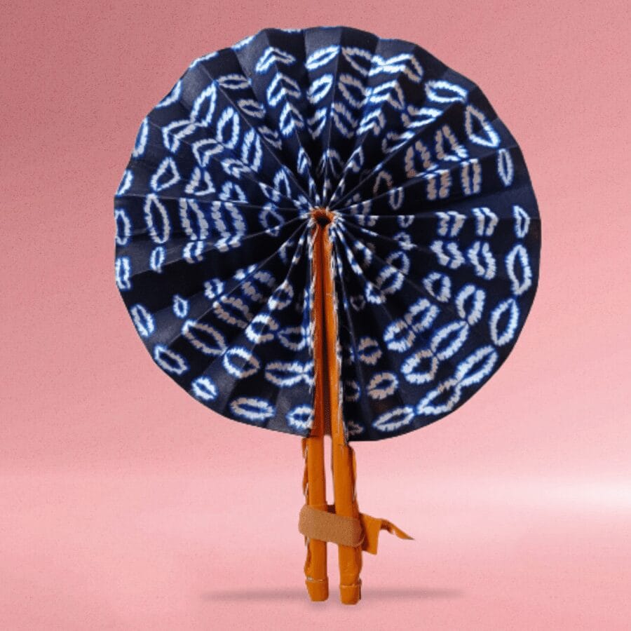 Eventail Bakelia Les tons bleus