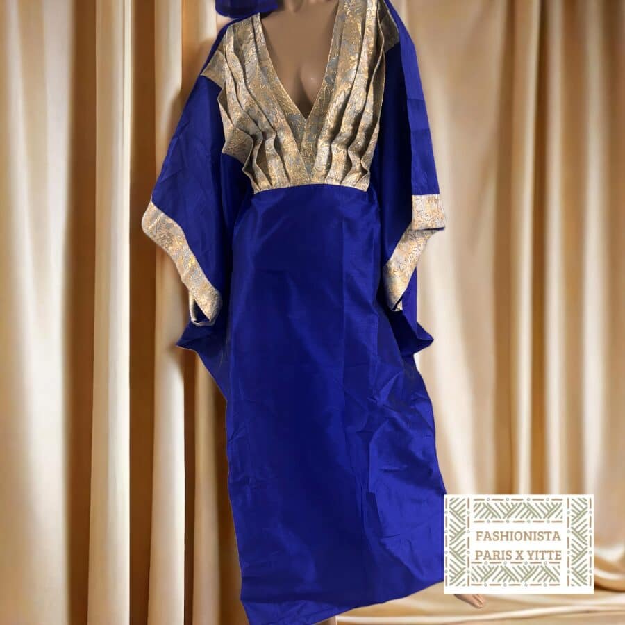 Robe chantoum & brocard avec foulard