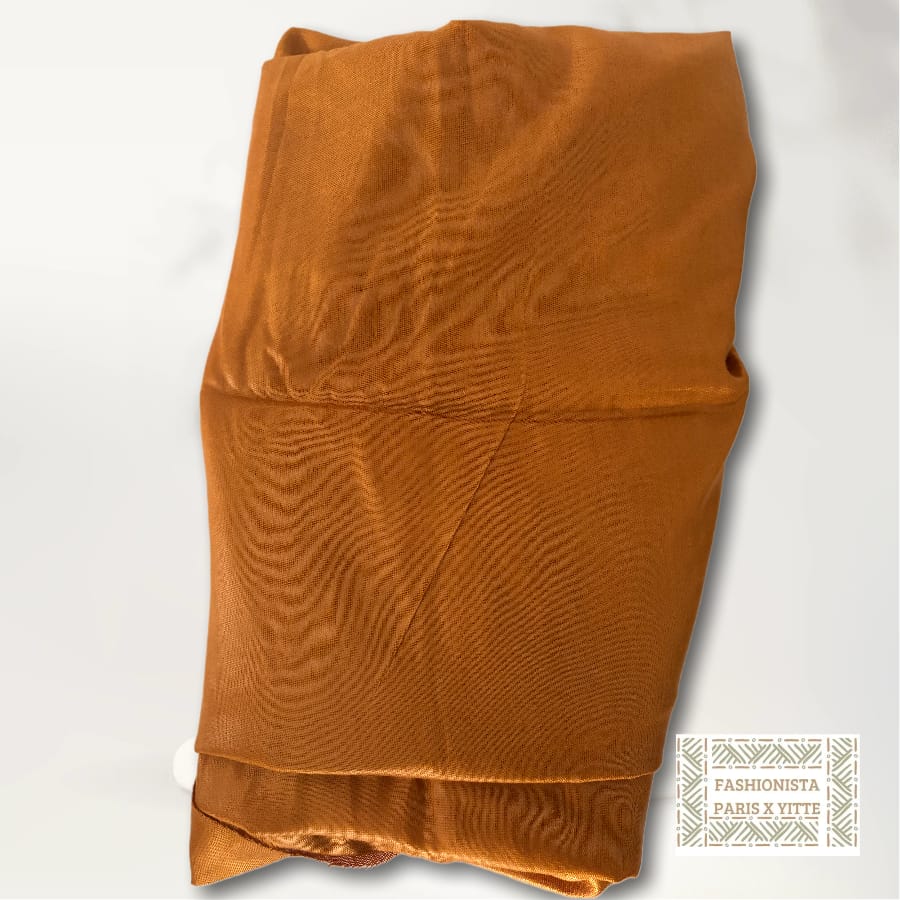 Melhfa couleur unie moutarde