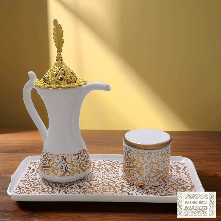 Encensoir blanc et or